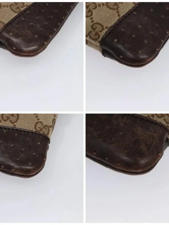 GUCCI GG Canvas Shoulder Bag Beige Brown gold - Picture 16 of 16